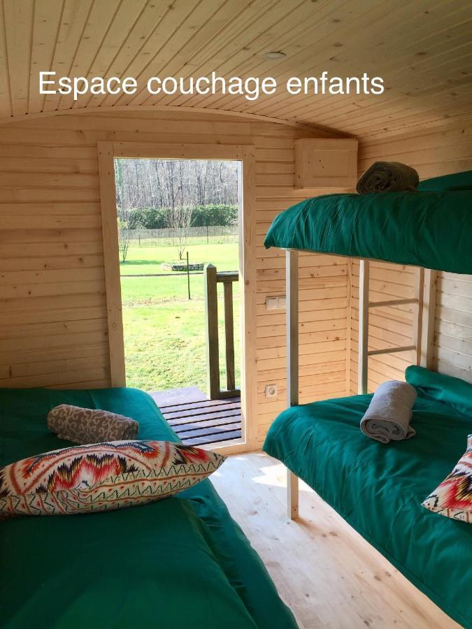 Roulottes Du Chalet Des Pins Rougeou Exterior foto